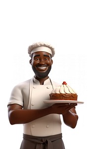 Chef cake dessert holding. AI generated Image by rawpixel.