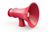 Red megaphone white background electronics technology. AI generated Image by rawpixel.