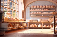 Bakery shop bread food architecture. 