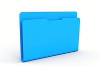 File folder blue white background rectangle. 