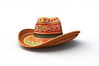 Sombrero hat white background headwear. 