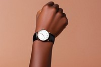 Wristwatch adult black woman. 