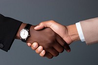 Hand wristwatch handshake agreement. AI generated Image by rawpixel.