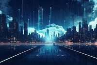 Night architecture cityscape building. AI generated Image by rawpixel.