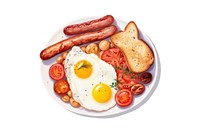 Breakfast food egg white background. AI generated Image by rawpixel.