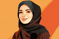 Portrait fashion smiling hijab. 