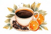 Coffee saucer orange drink. AI generated Image by rawpixel.