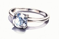 Diamond ring platinum gemstone. 