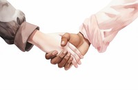 Hand handshake finger white background. AI generated Image by rawpixel.