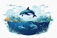 Outdoors dolphin animal mammal. AI generated Image by rawpixel.