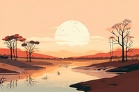 Landscape sky outdoors nature. AI generated Image by rawpixel.