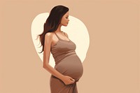 Portrait pregnant fashion adult. AI generated Image by rawpixel.