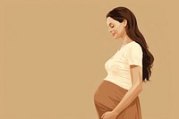 Portrait pregnant adult dress. AI generated Image by rawpixel.