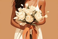 Wedding holding flower plant. AI generated Image by rawpixel.