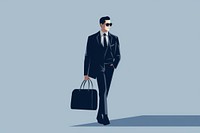 Bag briefcase portrait adult. AI generated Image by rawpixel.