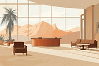 Architecture furniture reception building. AI generated Image by rawpixel.