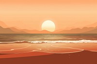 Beach backgrounds landscape outdoors. AI generated Image by rawpixel.