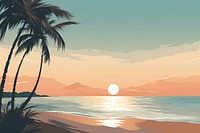 Landscape beach tree outdoors. AI generated Image by rawpixel.