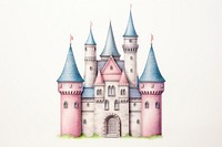 Castle architecture building drawing. AI generated Image by rawpixel.
