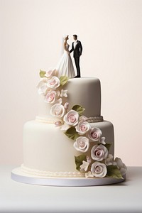 Wedding cream bride cake. 