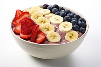 Banana bowl strawberry blueberry. AI generated Image by rawpixel.