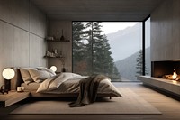 Modern bedroom design. 