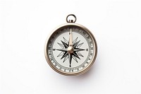 Compass white background wristwatch accuracy. 