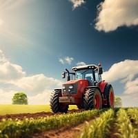 Agriculture tractor outdoors vehicle. AI generated Image by rawpixel.