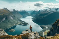 Mountain outdoors nature travel. AI generated Image by rawpixel.