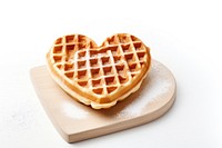 Dessert waffle shape heart. 