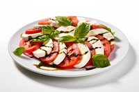 Insalata Caprese Italian food plate meal dish. 