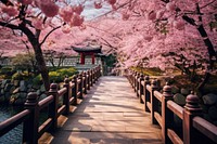 Architecture outdoors blossom walkway. 