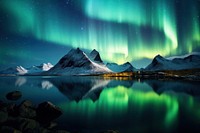 Northern light, Aurora Borealis. 