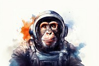 Ape astronaut monkey animal. AI generated Image by rawpixel.