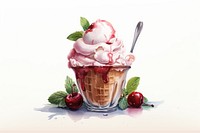 Dessert cream sundae gelato. AI generated Image by rawpixel.