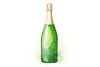Bottle champagne drink green. AI generated Image by rawpixel.