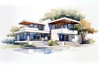 House architecture building villa. AI generated Image by rawpixel.