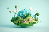 Nature green creativity landscape. AI generated Image by rawpixel.