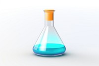 Science bottle glass white background. AI generated Image by rawpixel.