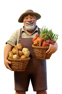 Basket vegetable portrait holding. 