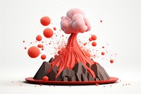 Volcano splattered exploding mountain. AI generated Image by rawpixel.