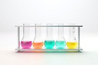 Science glass white background biotechnology.