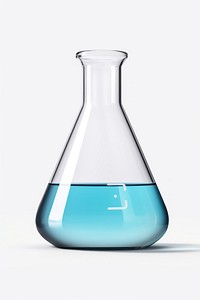 Science glass vase white background. 