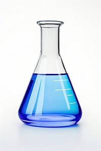 Laboratory glass vase white background. 