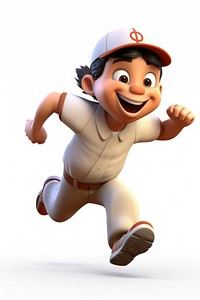 Baseball cartoon happiness portrait. 