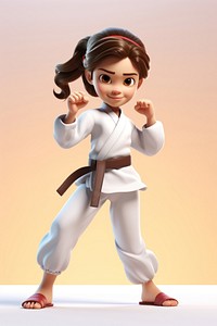 Cartoon karate cute toy. AI generated Image by rawpixel.