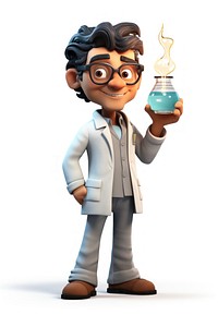 Scientist science cartoon light. 