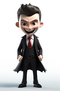 Vampire cartoon toy white background. 