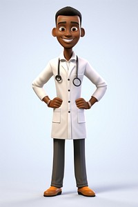 Cartoon white background stethoscope physician. 