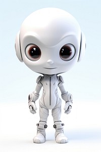 Cartoon robot alien toy. 